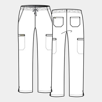 TEMPO T201 Women's 6-Pocket Straight Leg Scrub Pant