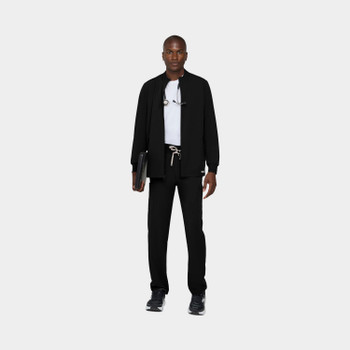 TEMPO T371 Men's Full-Zip Track Jacket in Black - Scrub Identity