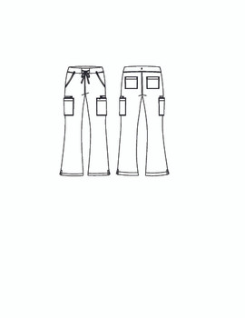 koi Cureology Elara Style C703 Women's Flare Leg Cargo Scrub Pant