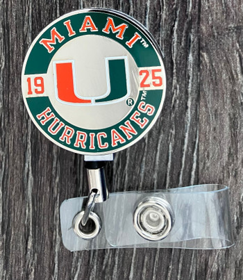 University of Miami Hurricanes Retractable Badge Reel  University of Miami Hurricanes Retractable Badge Reel