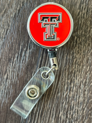 Texas Tech Retractable Badge Reel Red-Texas Tech Badge Reel