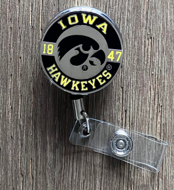 University of Iowa Hawkeyes Retractable Badge Reel  University of Iowa Hawkeyes Retractable Badge Reel