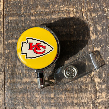 Kansas City Chiefs Yellow Retractable Badge Reel 