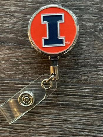Copy of University of Illinois Badge Reel Orange