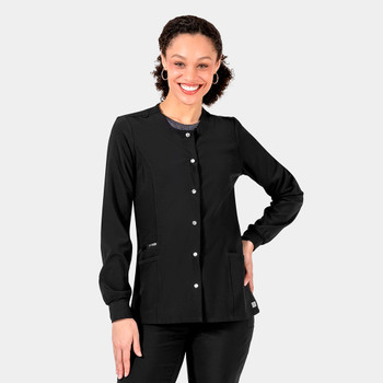 IRG Epic Women's Snap Front Warm-Up Jacket Style 4811 in Black