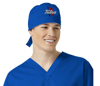 University of Tulsa Golden Hurricane Embroidered Royal Scrub Cap for Men