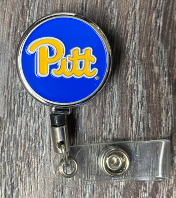 Pitt Panthers Retractable Badge Reel Royal