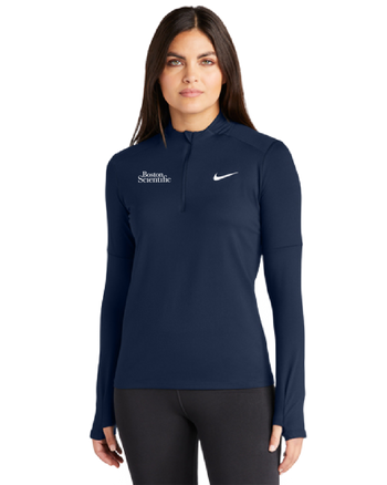 Boston Scientific Women's  : Nike Running Dry fit- Lightweight Solid 1/2-Zip Pullover (Embroidered with BSC logo on right chest)