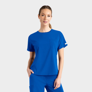 Epic Scrubs Style 4805 Women's Round Neck Scrub Top in royal