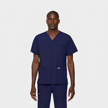 TEMPO T171 Men's 3-Pocket V-Neck Scrub Top in Navy