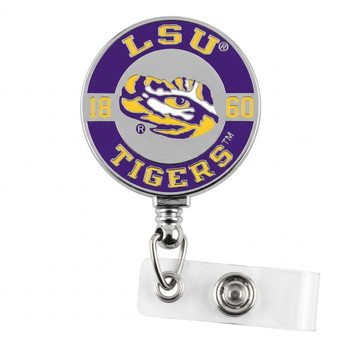 LSU Tigers Premium Metal Retractable Badge Reel