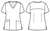 Elevate 181001 by IRG Women's Detailed V-Neck Scrub Top 