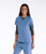 Barco ONE Wellness Antimicrobial : V Neck Front Slit Scrub Top For Women style bwt012*