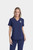 Rice University Embroidered Navy Women's V Neck Scrub Top with R logo