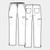 TEMPO T201 Women's 6-Pocket Straight Leg Scrub Pant