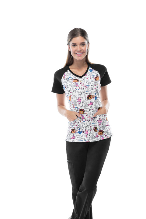 Doc McStuffins Hugs And Fixes Scrub Top For Women