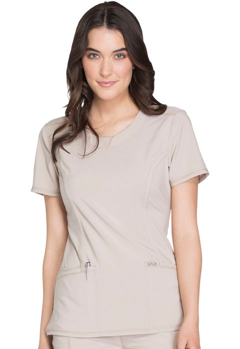 Infinity 2624 Round Neck Antimicrobial Scrub Top For Women