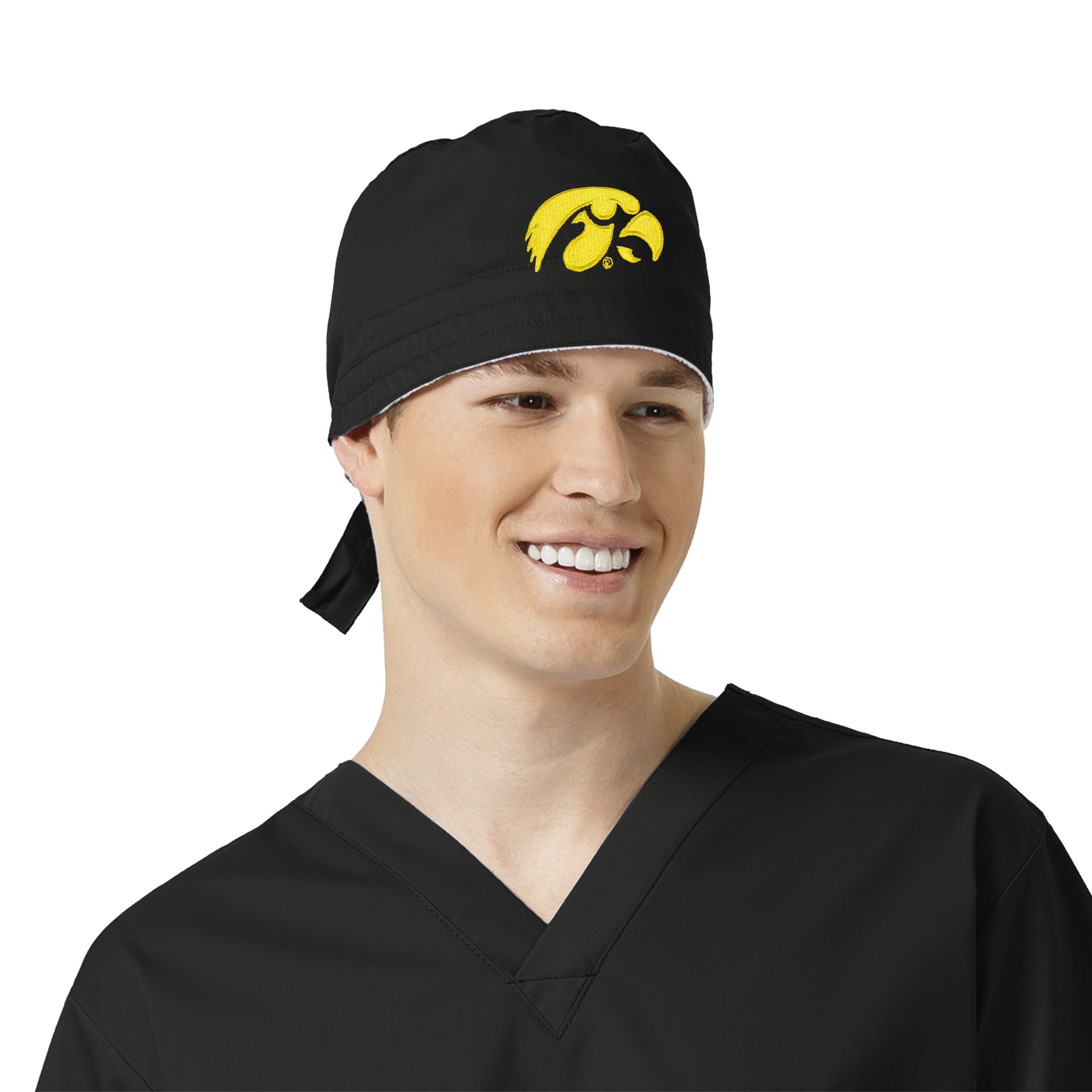Iowa Hawkeyes Black Scrub Cap 