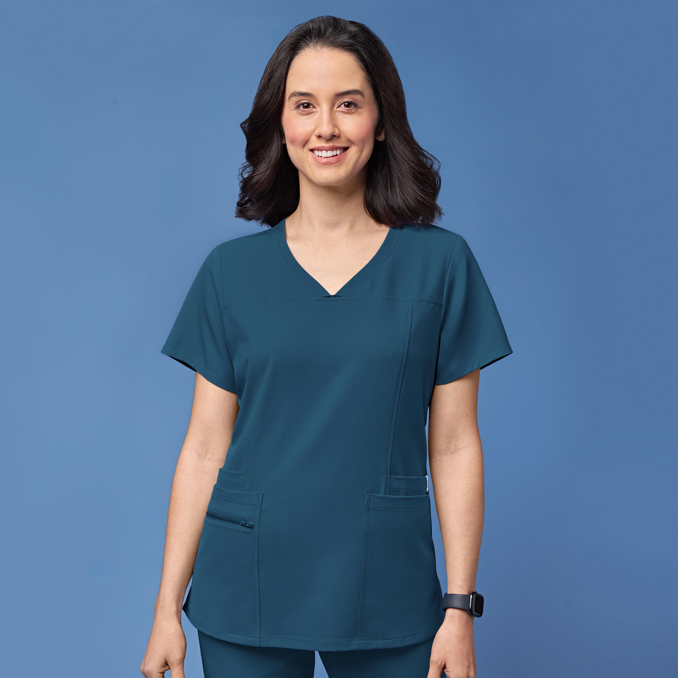 Wink Thrive fitted 3 pocket V Neck Scrub Top Style 6122