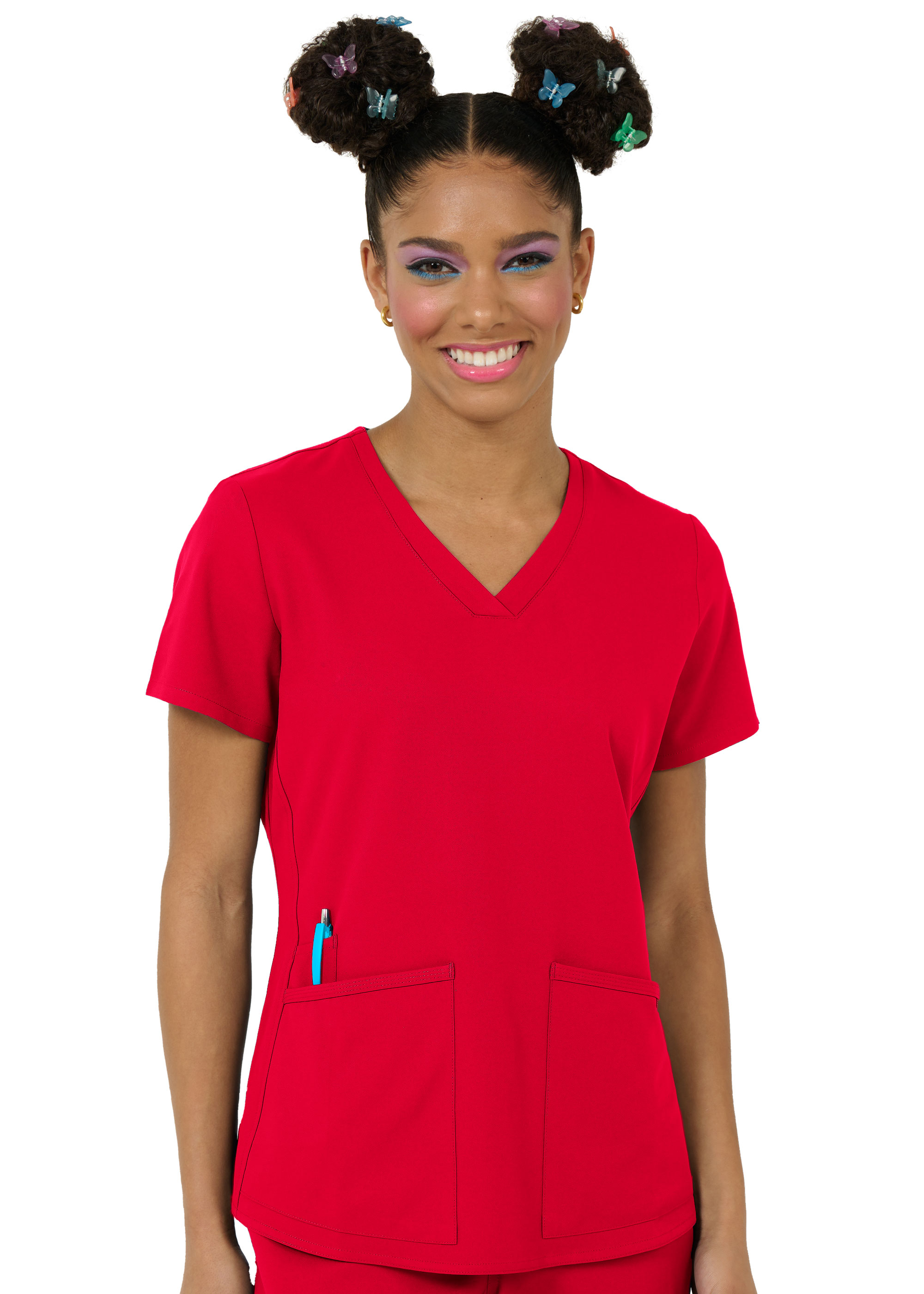 トップス Esan 1165-RED-Front__21445.