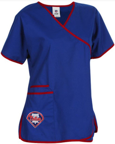 Cincinnati Reds MLB V Neck Scrub Top - Scrub Identity