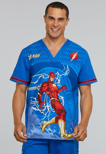 DC Comics, The Flash Scrub Top For Men