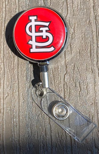 St. Louis Cardinals Red Retractable Badge Reel