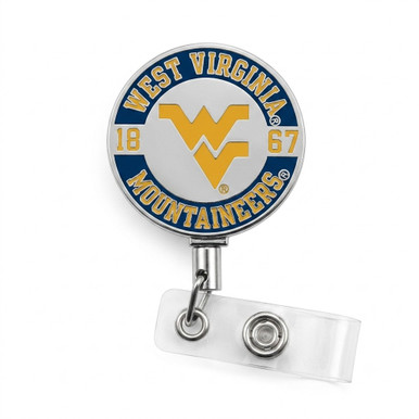 West Virginia Mountaineers Premium Metal Badge Reel | Heavy Duty