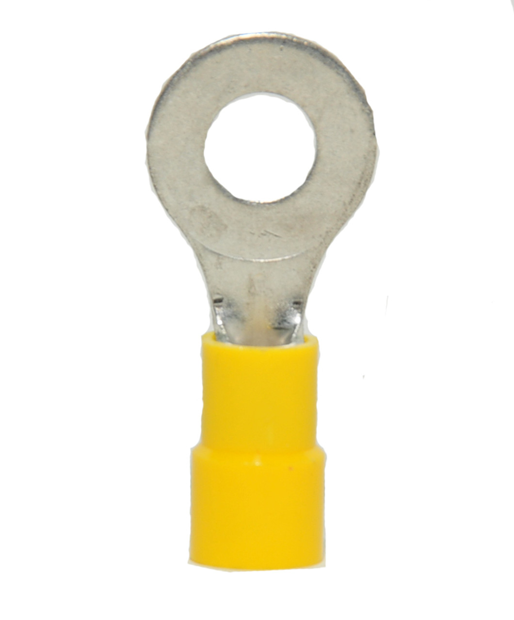 Yellow Nylon Ring Connector 12-10 (5/16 Stud) - Made in USA