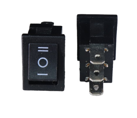 On/off Rook Black On/Off/On Mini Rocker - CRIMPZONE