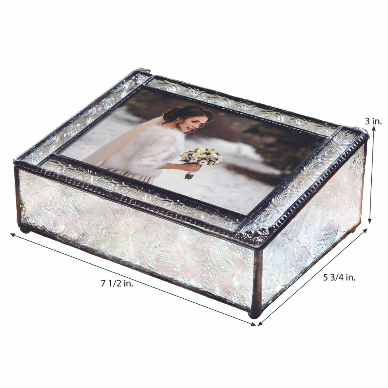 Clear Vintage Glass 4x6 Photo Box by J. Devlin (Pbox 127)