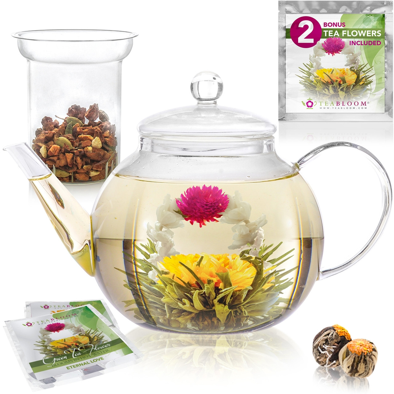 Glass Tea Infuser Cups with Strainer and Lid, Heat Resistance Borosilicate  Glass Teacups for Blooming Tea & Loose Leaf Tea, Lead-free, Microwave &  Dishwasher Safe - For Tea Lovers 