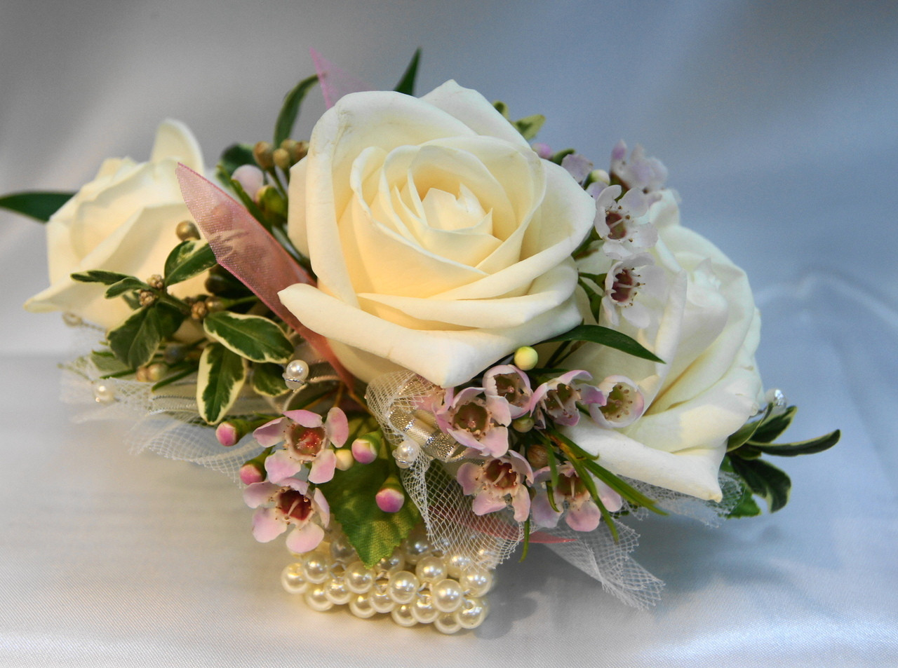 Custom Made Three Rose Wrist Corsage Soderberg's Floral and Gift