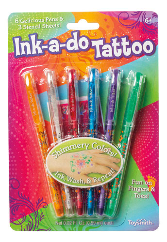 Ink-a-Do Tattoo Pens, Set of 6 Gel Pens Ink-a-Do Tattoo Pens, Set of 6 Gel Pens