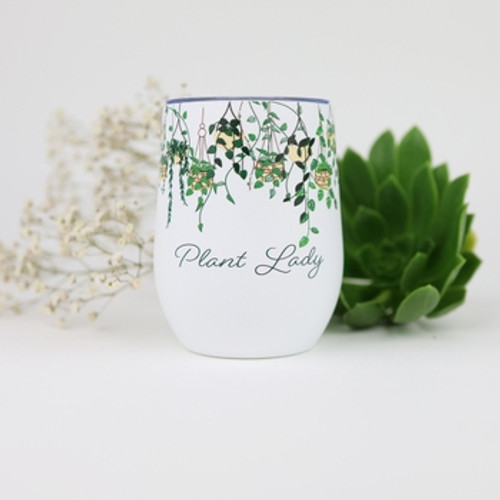 Stemless Wine Tumbler - Plant Lady Stemless Wine Tumbler - Plant Lady