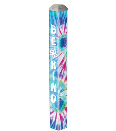 Blue Tie-Dye 16" Mini Art Pole