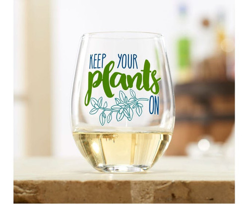 CLR Keep Your Plants On Wine Glass