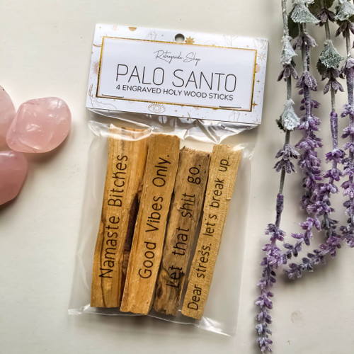 Palo Santo Bundle, 4 Pack ~ Engraved Intentions Palo Santo Bundle, 4 Pack ~ Engraved Intentions