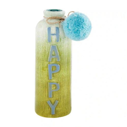 Happy Green Ombre Bud Vase by Mudpie