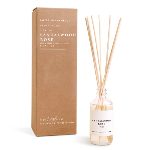 Sandalwood Rose 3.5 Oz Reed Diffuser by Sweet Water Decor
