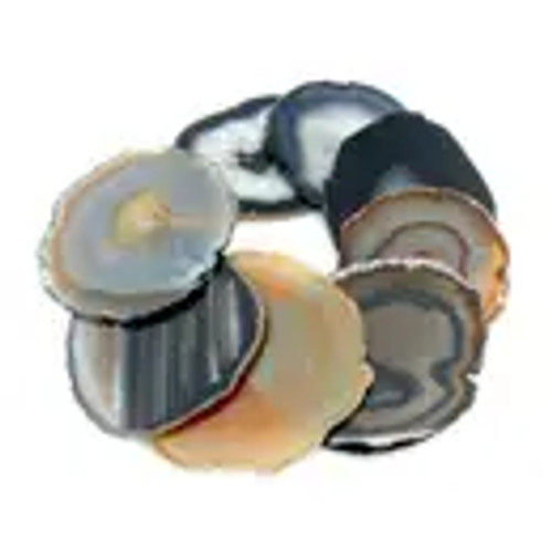 Set of Four Agate Coasters- Various Colors