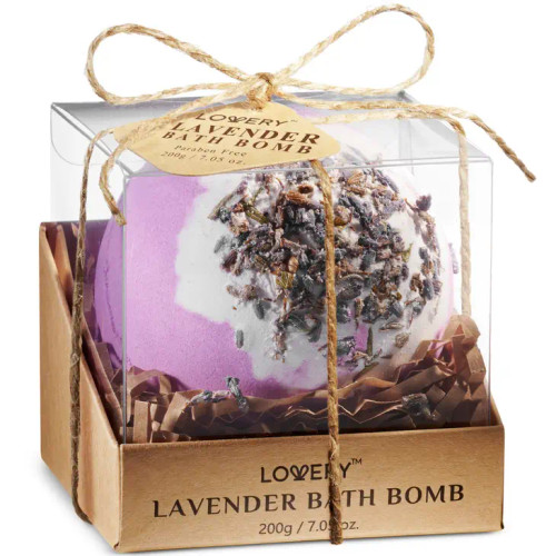 Lavender Bath Bomb - 7oz Handmade Fizzy Bubble Spa Ball