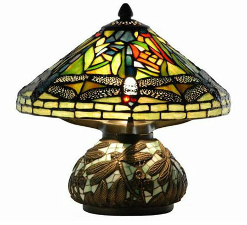 Mini Dragonfly Table Lamp with Mosaic Base