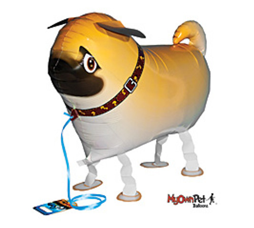 Pug~ My Own Pet Air Walker Mylar Balloon Pug~ My Own Pet Air Walker Mylar Balloon