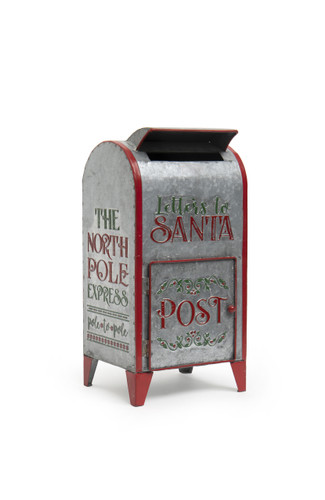 16"  Metal "Letters to Santa" Post Office