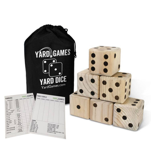 Giant Wooden Yard Dice Set ~ Take the Game Outdoors!