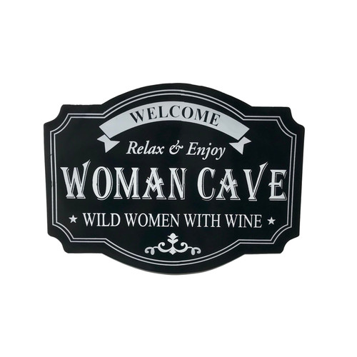 19" Woman Cave -Wild Women with Wine ~ Wall Sign 19" Woman Cave -Wild Women with Wine ~ Wall Sign