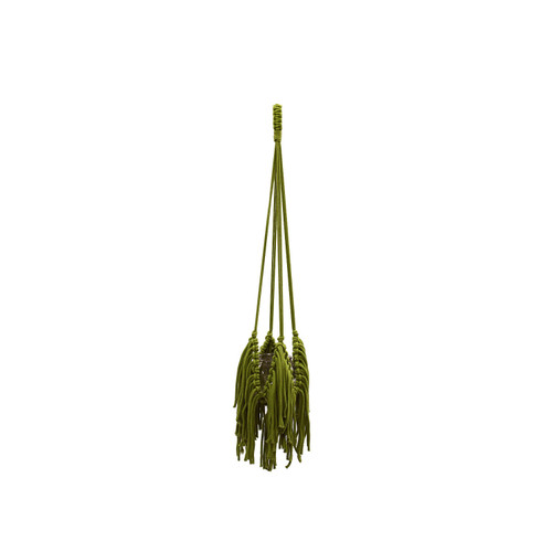 37" Moss Colored Fringed Macramé Plant Hanger by Soul of the Party 37" Moss Colored Fringed Macramé Plant Hanger by Soul of the Party
