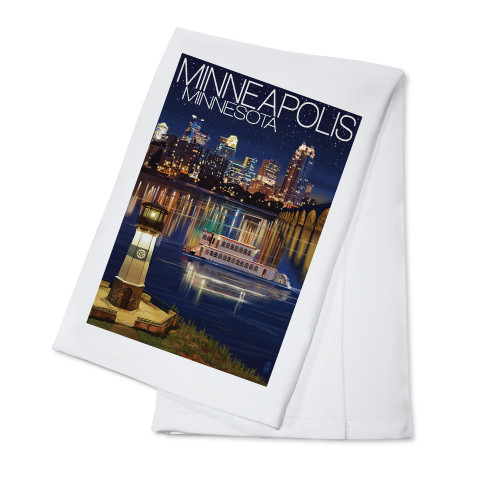 TOWEL Minneapolis Skyline at Night TOWEL Minneapolis Skyline at Night