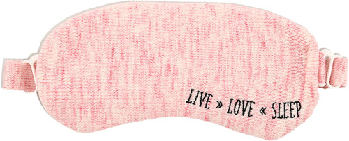 Knitted Eye Pillow ~ Hot or Cold Gel Compress ~ Live, Love, Sleep